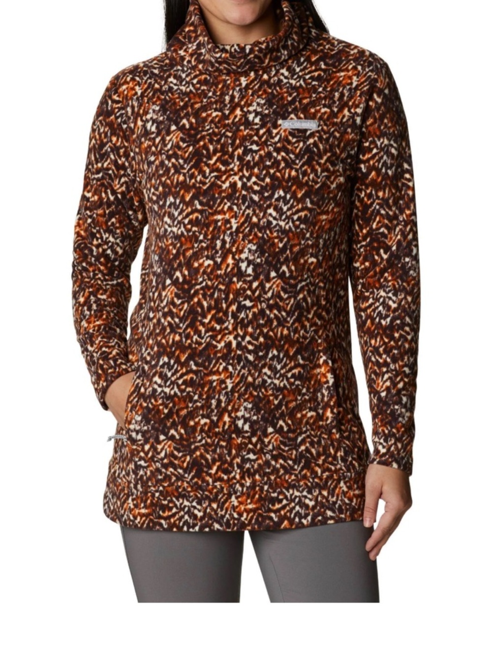Columbia Tunic Speckled Fleece Pullover